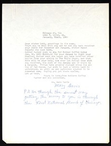 Davis, letter, 1962, to Lott