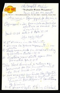 Sermon “Equipped for service”, Texas