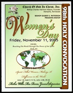 Annual Holy Convocation of the Church of God in Christ (98th: 2005), Women's day program (copy 1)