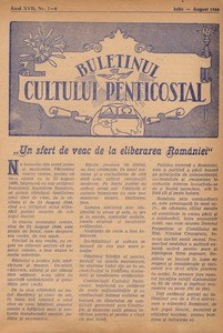 Buletinul Cultului Penticostal - Biserica lui Dumnezeu Apostolica