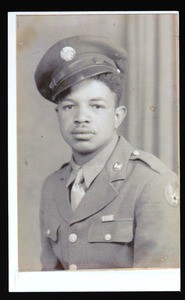 Unidentified young man in a military uniform