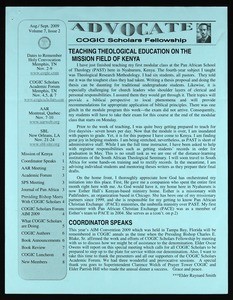 Advocate, vol. 7, no. 2 (2009 August-September)