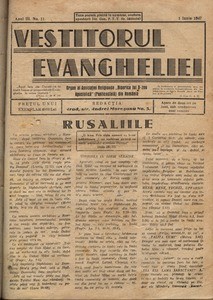 The herald of Gospel, 1947, vol, 3, no. 11 = Vestitorul Evangheliei, 1947, anul III, nr 11