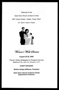 Women's week services program, 2009