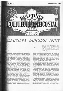 Buletinul Cultului Penticostal - Biserica lui Dumnezeu Apostolica