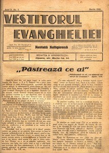 The herald of Gospel, 1946, vol, 2, no. 3 = Vestitorul Evangheliei, 1946, anul II, nr 3
