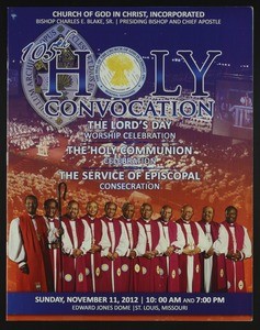 Annual Holy Convocation of the Church of God in Christ (105th: 2012), Lord's Day worship, holy communion, service of Episcopal consecration programs