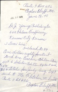 Letter, 1970 June 18, to D.J. Young Publishing Company