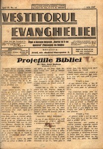 The herald of Gospel, 1947, vol, 3, no. 14 = Vestitorul Evangheliei, 1947, anul III, nr 14