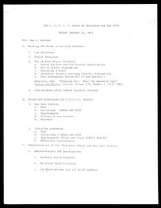 The COGIC Focus on Education for the 90s, 1992