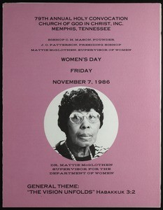 79th Annual Holy Convocation of the Church of God in Christ, Women's Day