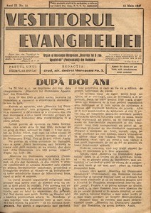 The herald of Gospel, 1947, vol, 3, no. 10 = Vestitorul Evangheliei, 1947, anul III, nr 10