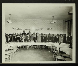 Unidentified group during National Negro History Week, Saints College?, Mississippi?