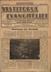 The herald of Gospel, 1947, vol, 3, no. 17 = Vestitorul Evangheliei, 1947, anul III, nr 17