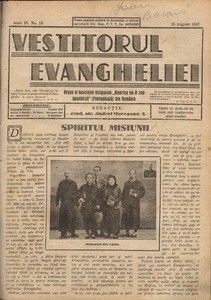 The herald of Gospel, 1947, vol, 3, no. 16 = Vestitorul Evangheliei, 1947, anul III, nr 16