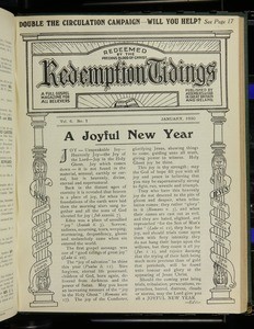 Redemption tidings, vol. 6, nos. 1-12, Jan.-Dec. 1930