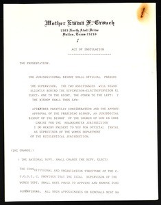 Act of instulation, instructions