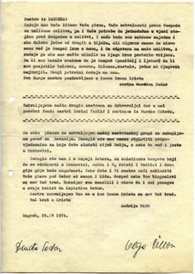 Circular letter for April 1974