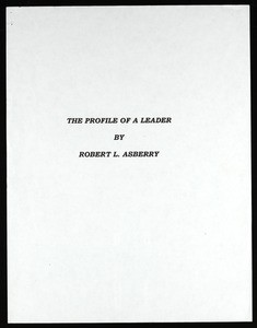 The profile of a leader