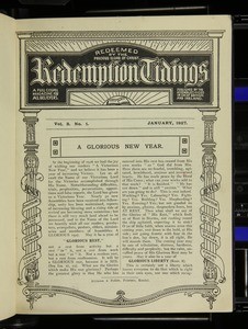 Redemption tidings, vol. 3, nos. 1-12, Jan.-Dec. 1927