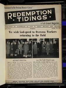 Redemption tidings, vol. 31, nos. 1-26, 7 Jan. - 23 Dec. 1955