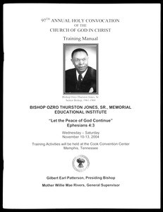 Annual Holy Convocation, COGIC (97th: 2004), educational institute training manual