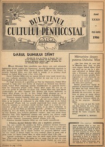 Buletinul Cultului Penticostal - Biserica lui Dumnezeu Apostolica