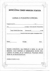 Application for dedicating a child