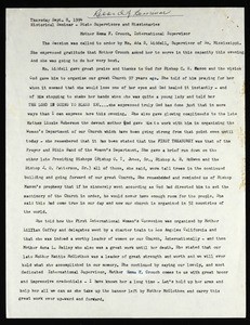 Historical Seminar, State Supervisors and Missionaries, minutes, 1994