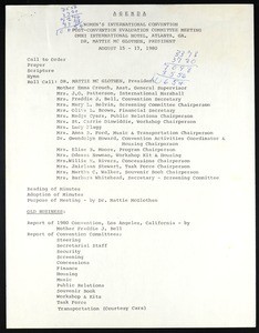Annual post-convention evaluation meeting minutes, COGIC, 1980