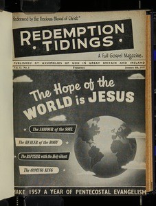 Redemption tidings, vol. 33, nos. 1-52, 4 Jan. - 25 Dec. 1957