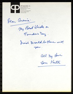 Karter (CPI Associates), letter, 1974, to Mallory (Saints College)