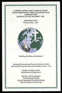 Women's day program, Texas northeast, COGIC, Dallas, 2005