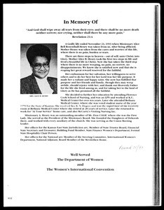 Obituary, Alice Bell Rosenthall-Henry, 1993