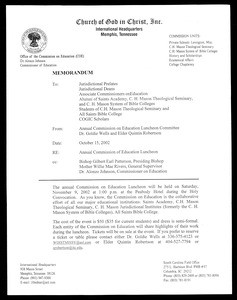 Wells, memorandum, 2002, to jurisdictional prelates, et al