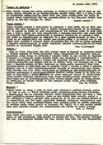 Circular letter for July 1977