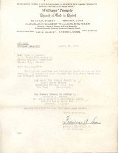 Letter, 1954 Apr. 22, to Rose Lockett