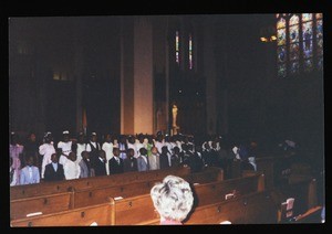 Large group of children at the front of an unidentified COGIC sanctuary