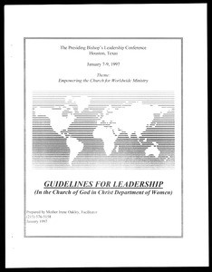 COGIC, Department of Women, leadership conference guidelines, 1997