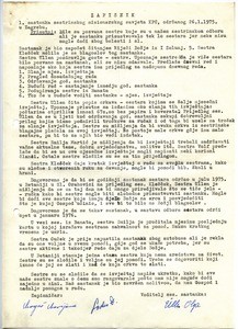 Minutes from a meeting of leading sisters, 1975