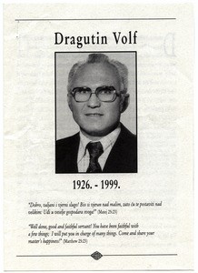 Dragutin Volf, 1926 - 1999