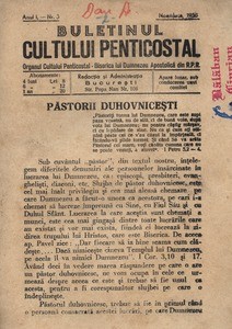 Buletinul Cultului Penticostal - Biserica lui Dumnezeu Apostolica