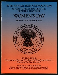 Annual Holy convocation of the Church of God in Christ (89th: 1996), women's day program