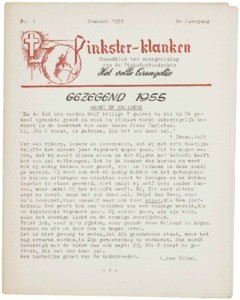 Pentecostal sounds : monthly magazine of the Pentecostal church, vol. 08 (1955), no. 01