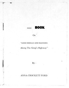 Good morals and manners along the King's highway