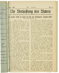 Die Verheissung des Vaters und der Sieg des Kreuzes, 1932, nr. 4