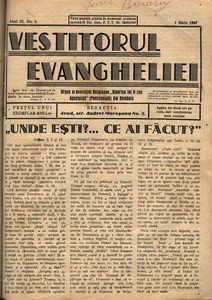 The herald of Gospel, 1947, vol, 3, no. 9 = Vestitorul Evangheliei, 1947, anul III, nr 9