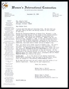 Belvin & Crouch, letter, 1986, to Ford (copy 1)