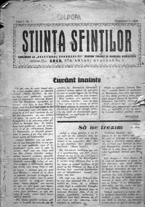 The Science of Saints, 1948, vol, 1, no. 1 = Ştiinţa Sfinţilor, 1948, anul I, nr 1