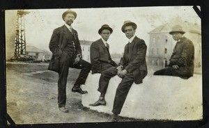 9 unidentified men & an unidentified woman